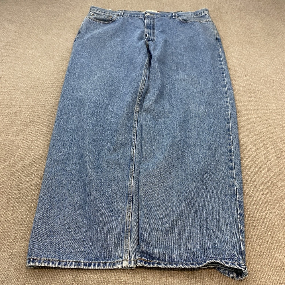 Levis 550 Jeans Mens 44x32 Vintage Relaxed Tapered Baggy Denim Distressed Y2K